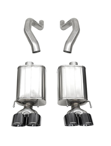 [CSE-21077BLK] Corsa 21077BLK: Xtreme Sound-Level Axle-Back Exhaust System for Select 2006-2013 Chevy Corvette C6 ZO6/ZR1 [Black Tips]