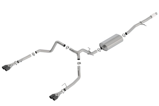 [BOR-140768BC] Borla 140768BC: 140768BC Touring Cat-Back Exhaust System Fits Select Chevrolet Silverado 1500, GMC Sierra 1500 5.3L V8
