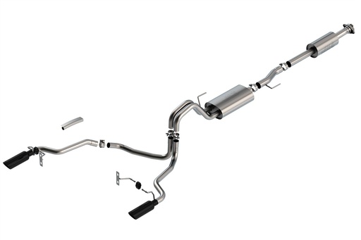 [BOR-140862BC] Borla 140862BC: 140862BC Touring Cat-Back Exhaust System Fits Select Ford F-150 2.7L, 3.5L V6