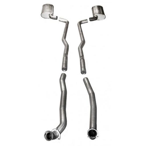 [STW-V6414100S] Stainless Works V6414100S: V6414100S Exhaust System Kit, 1964-1967 Chevy Corvette (Manual) 6.5L & 7.0L, Catback Dual Long Chambered Mufflers Auto Trans.