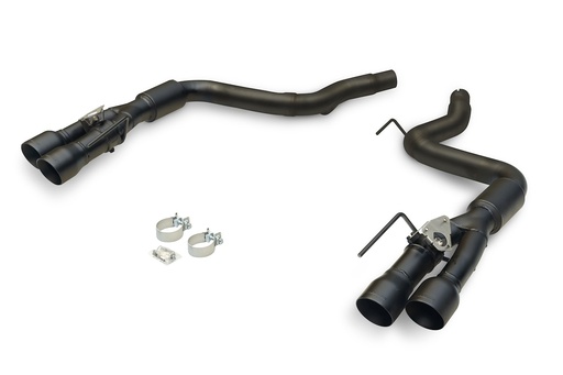 [FLO-818159] Flowmaster 818159: 818159 Outlaw Axle-Back Exhaust System Fits Select Ford Mustang GT 2.3L EcoBoost/5.0L with Valves [Black Tips, Quad Exit]