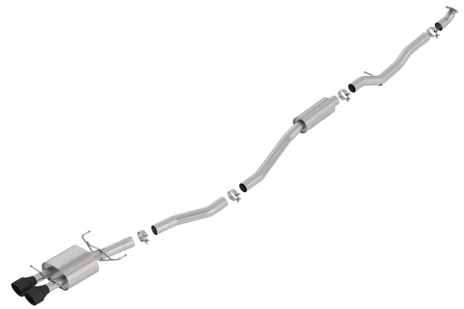 [BOR-140803CB] Borla 140803CB: "S-Type" Cat-Back Exhaust System 2017-2019 Honda Civic Si 1.5L Turbo - Manual Transmission - Ceramic Black Tips