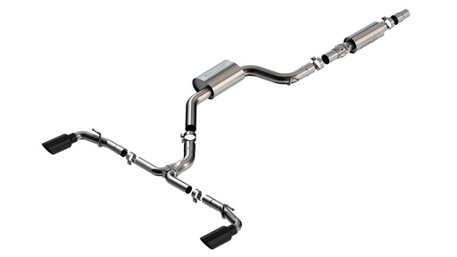 [BOR-140883BC] Borla 140883BC: Cat-Back Exhaust System Fits Select Volkswagen GTI MK8 2.0L, Black Chrome Tips [S-Type Muffler]