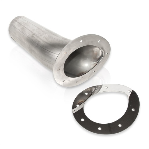 [STW-ST2812] Stainless Works ST2812: ST2812 Exhaust Tail Pipe Tip, Universal, Thru Body Teardrop Tip 3-1/2" Inlet
