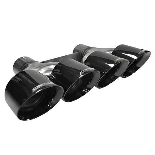 [CSE-14062BLK] Corsa 14062BLK: Pro Series Clamp-On Exhaust Tip 2.750 in. Dual Inlet/4.500 in. Quad Outlet