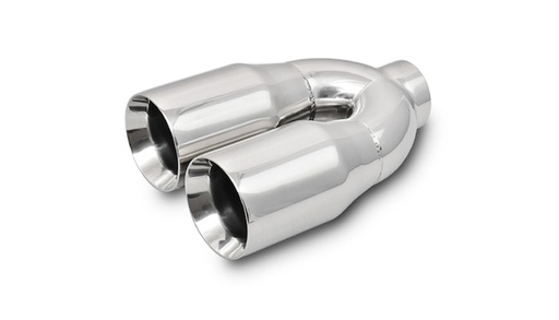 [VPE-1339] Vibrant Performance 1339: Dual Round Stainless Steel Exhaust Tip
