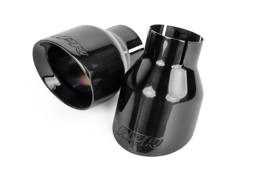[AXR-TPK0003] APR TPK0003: Exhaust Tips 4 in. Outlet, Slash-Cut [Black-Diamond Polished Finish]